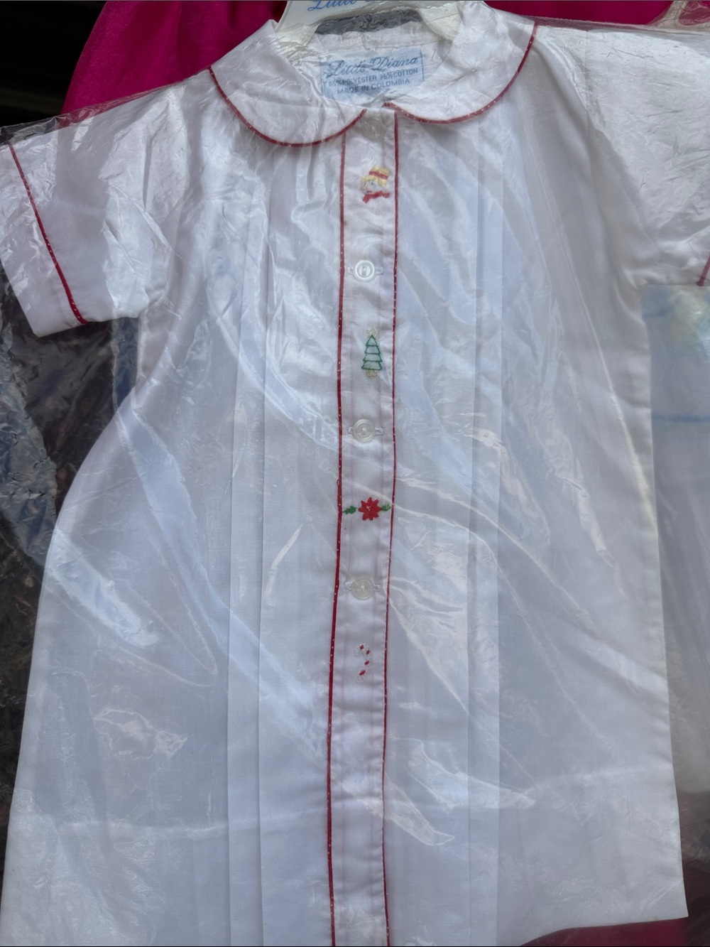 Gown with Red Trim